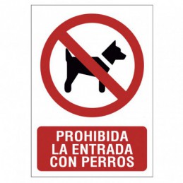 SEÑAL 210X297 PVC PERRO NO