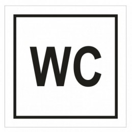 SEÑAL 100X100 ADHESIVA  WC