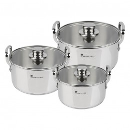 Bateria cocina 6 pzas. Inox...
