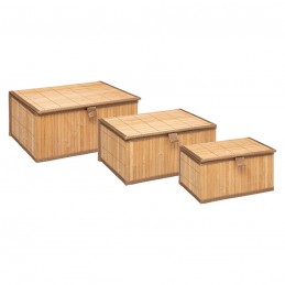 CESTAS BAMBU C/TAPA, JGO. 3...