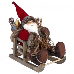 Santa Claus en trineo. 30 cm.