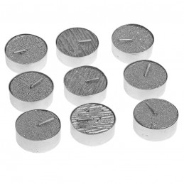 Vela tealight plateada...