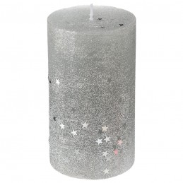 Vela con estrellas 12x7cm....