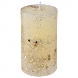 Vela con estrellas 12x7cm....